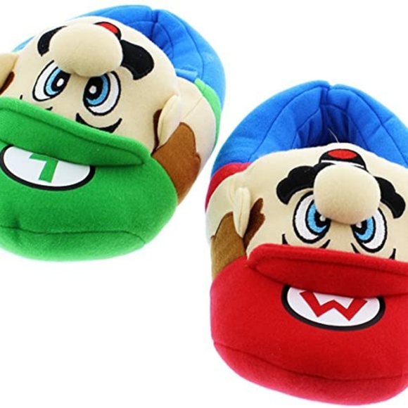 Nwt Mario and Luigi Super Mario Bros Slippers - Picture 2 of 2